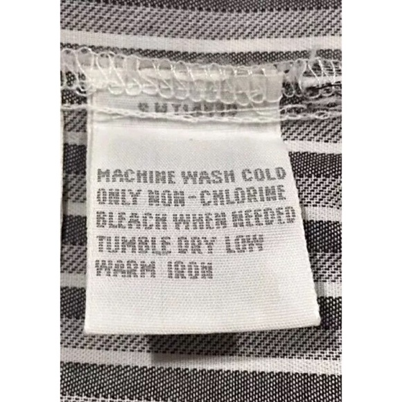 FOXCROFT Sz 4P Striped Modern Gray White Shirt - Picture 8 of 8